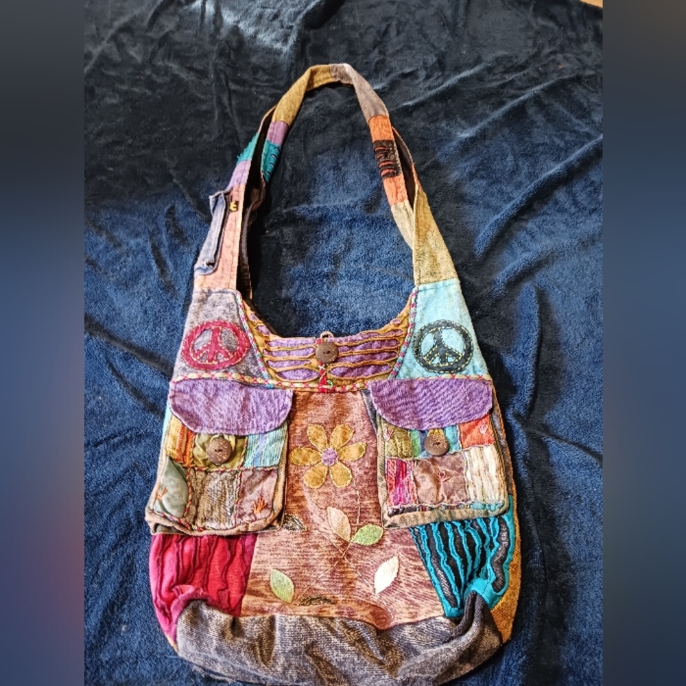 Handmade Satchel Bag with Strap Pocket